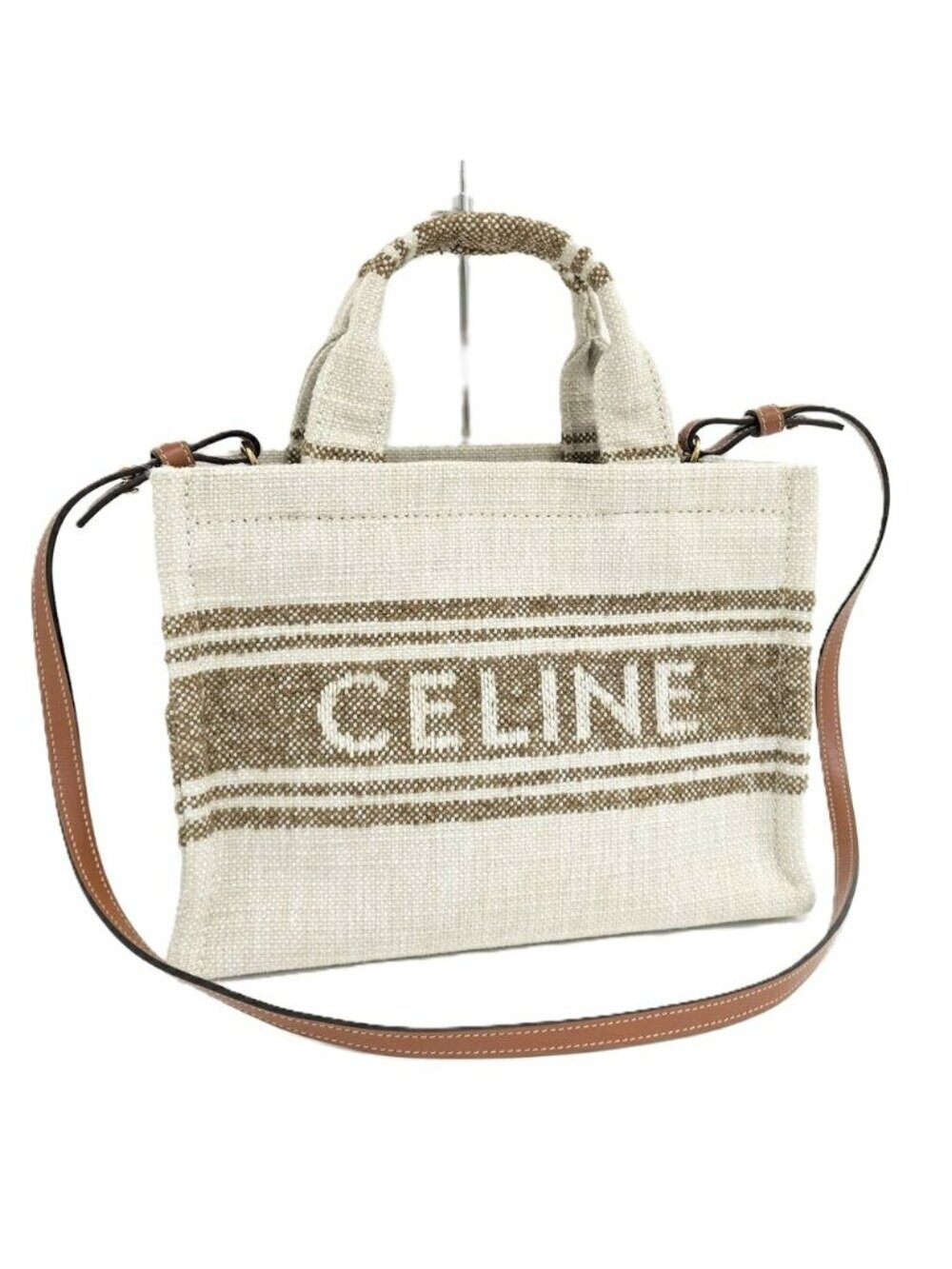 Celine Small Cabas Thais 2-Way Bag Canvas Beige